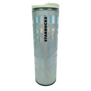 Starbucks Holiday 2021 Mint Frosted Ribbon Tumbler 16oz/ Grande